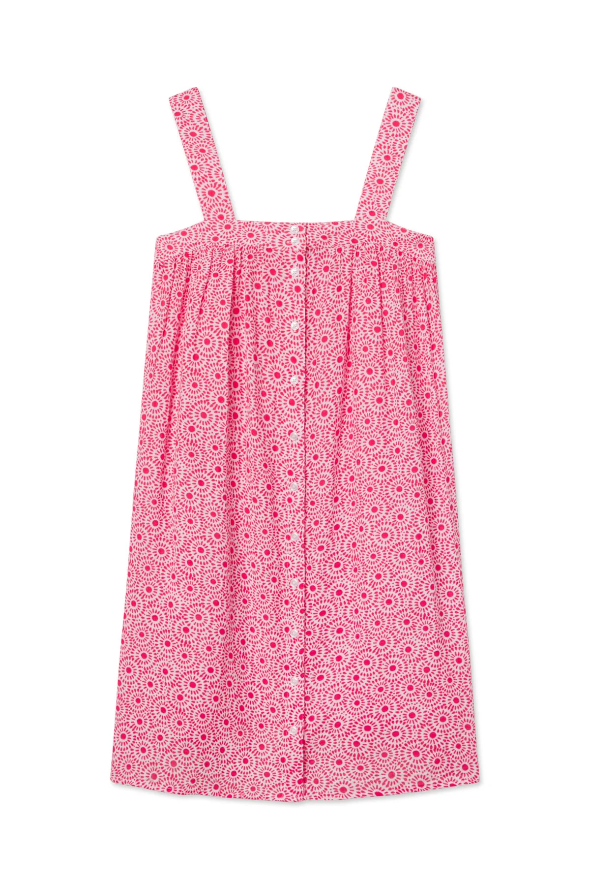 Hamptons Nightgown in Bougainvillea Dot Gauze