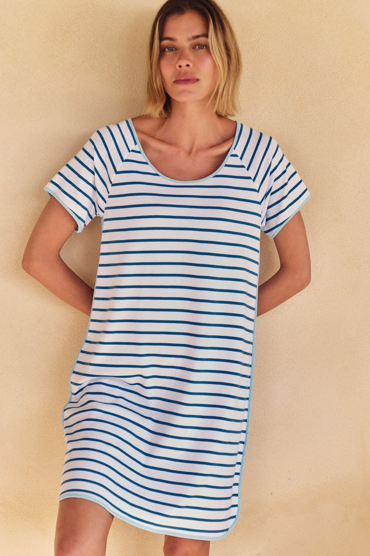 Pima Nightgown in Cape Anchor Stripe - Image 3