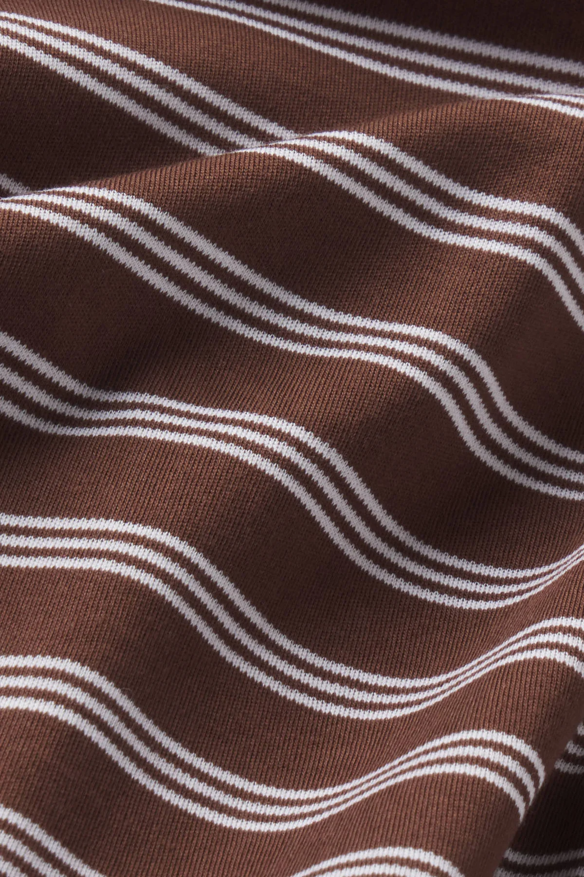 Pima Crew Long-Long Set in Cocoa Triple Stripe - Image 5