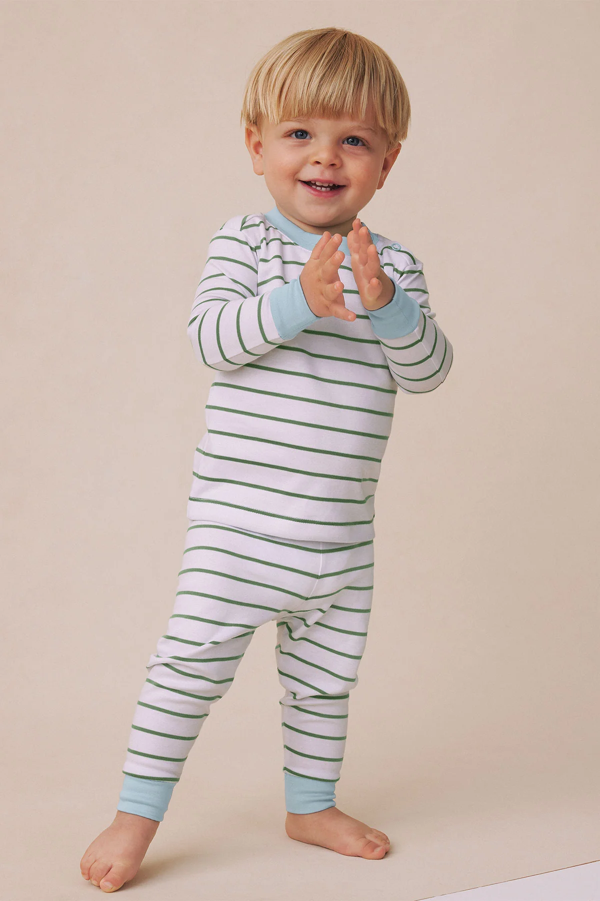 Baby Long-Long Set in Comfrey Club Stripe - Image 3