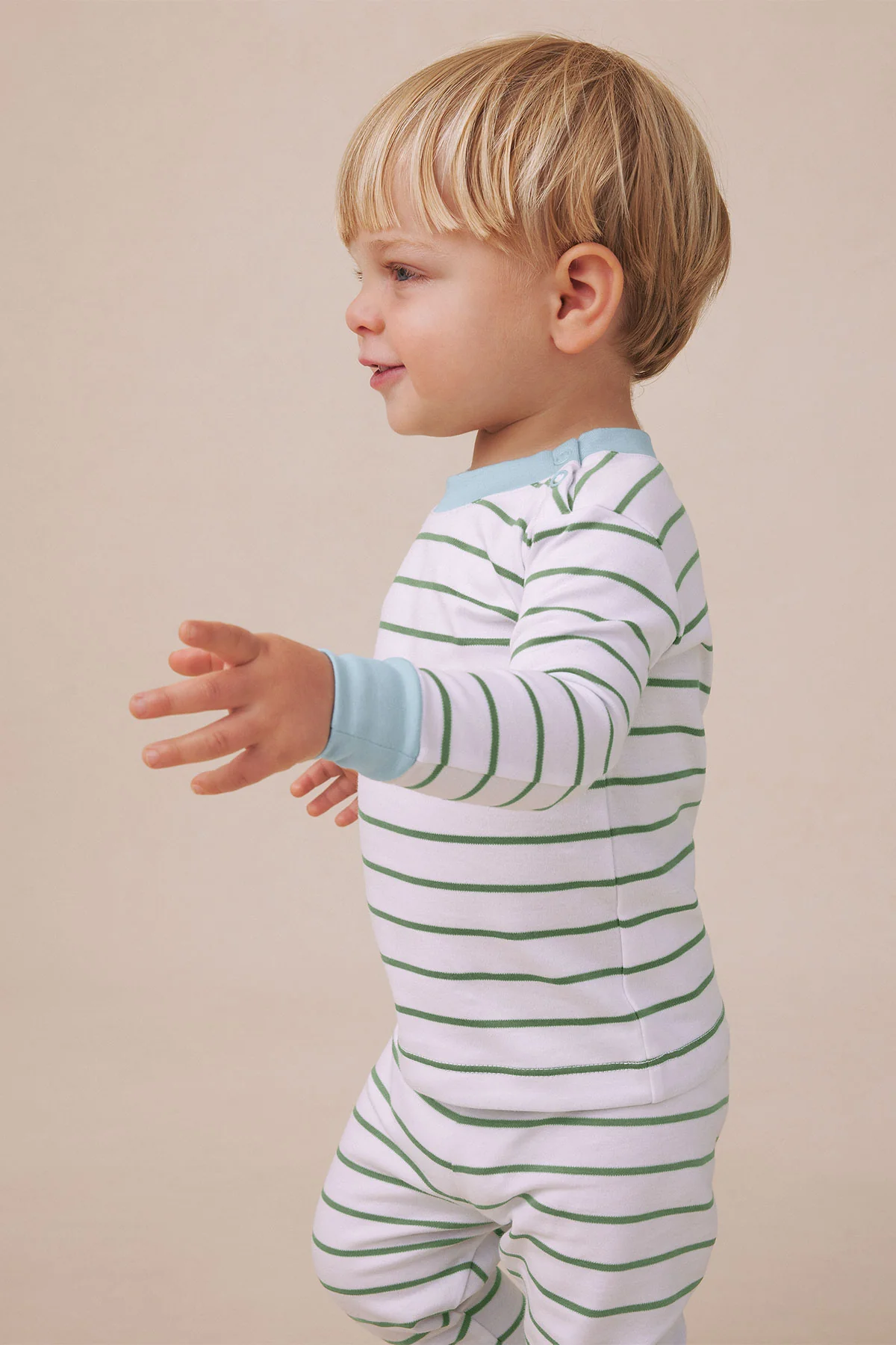 Baby Long-Long Set in Comfrey Club Stripe - Image 4