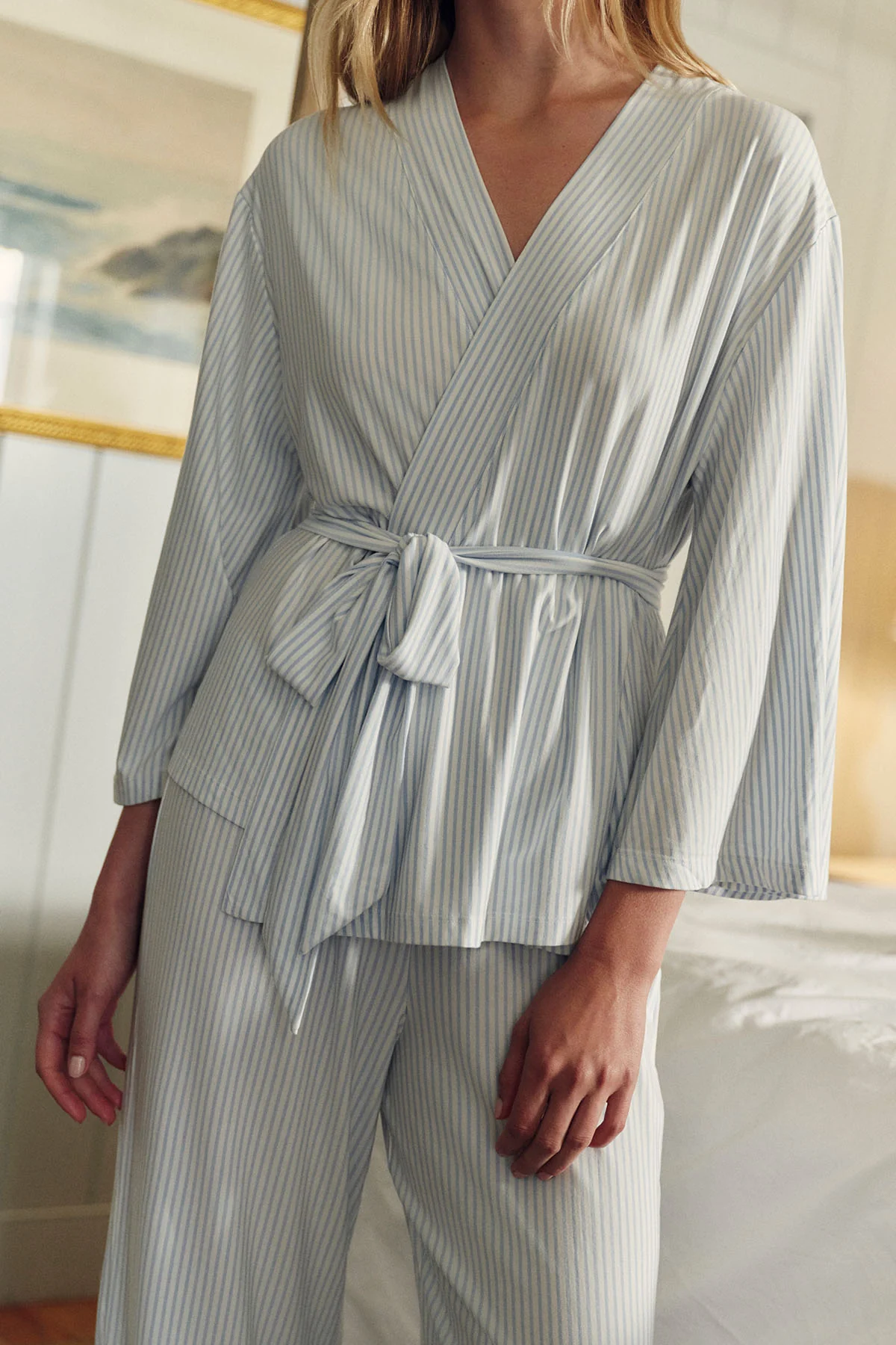 DreamModal® Kimono Pajama Set in Fog - Image 3