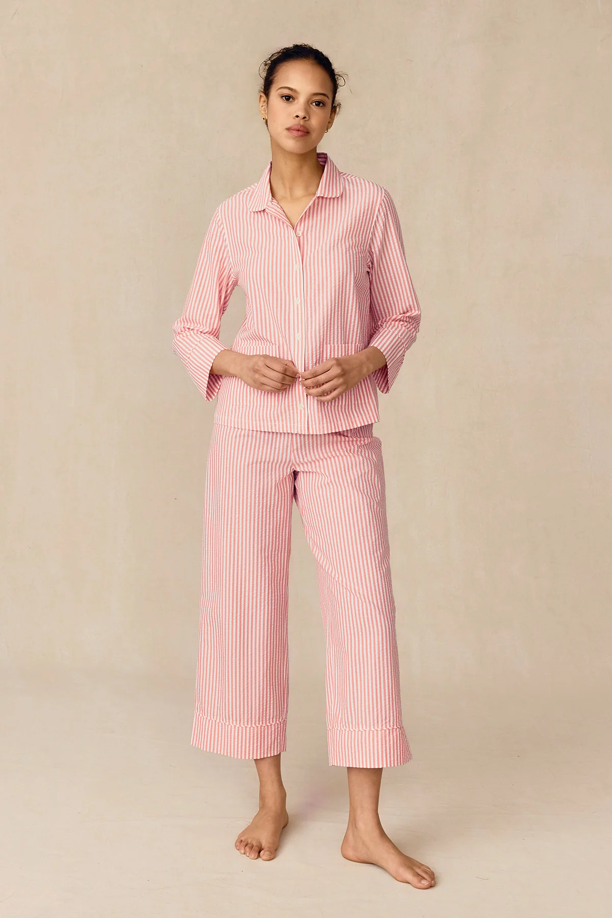 Georgie Pocket Pants Set in Gelato Seersucker - Image 5