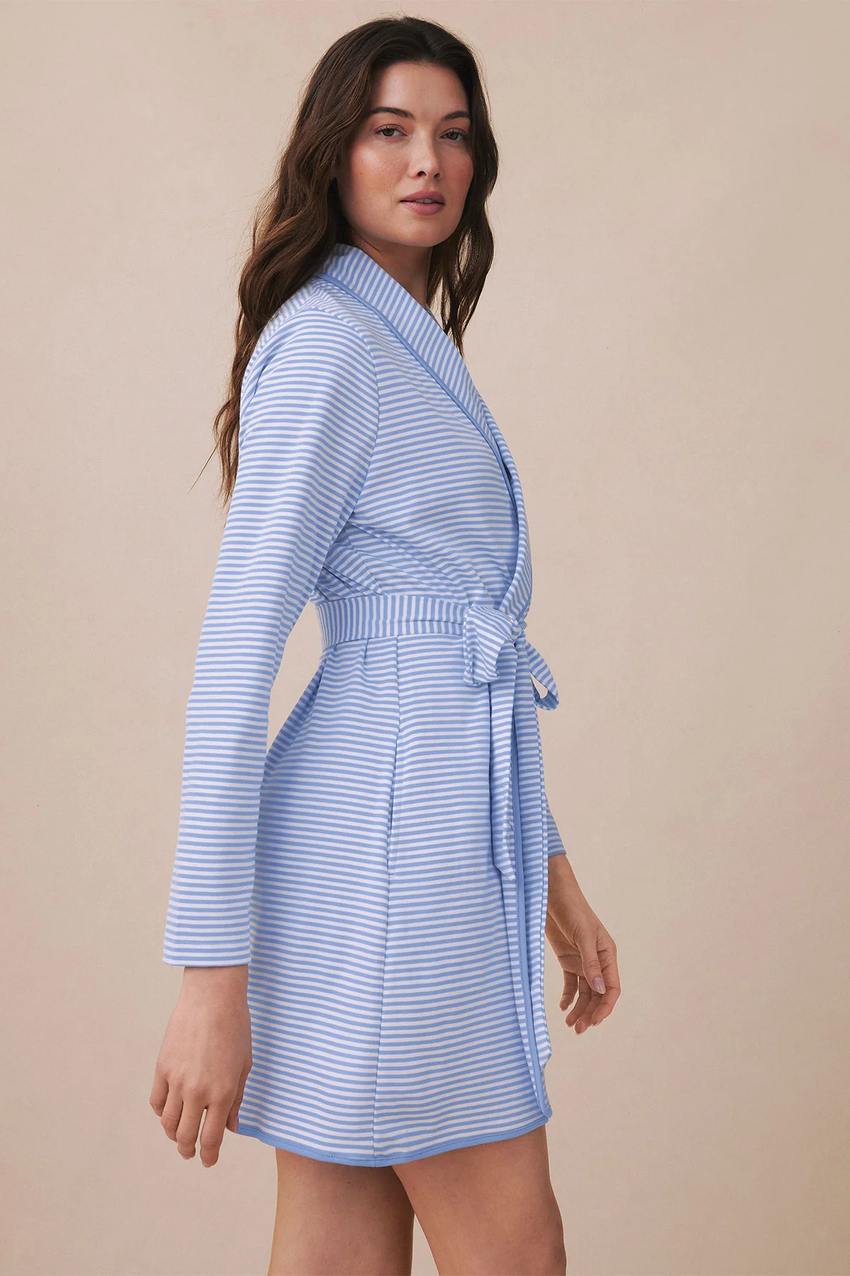 Pima Short Robe in Hydrangea - Image 4