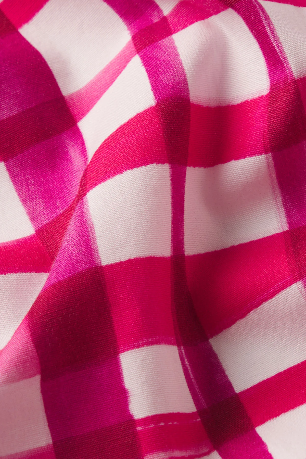 Terrace Skirt Set in Magenta Painterly Gingham - Image 5