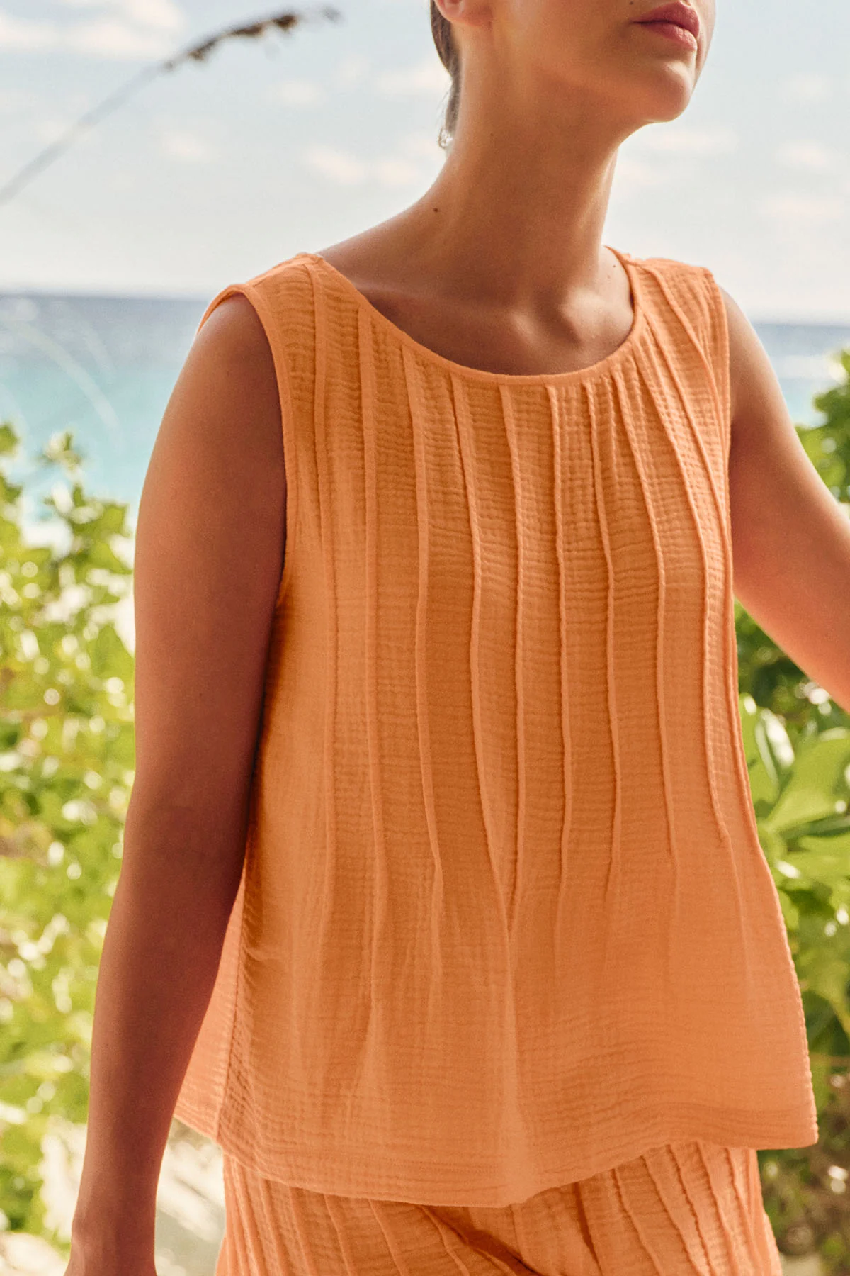 Monaco Shorts Set in Marigold Gauze - Image 4