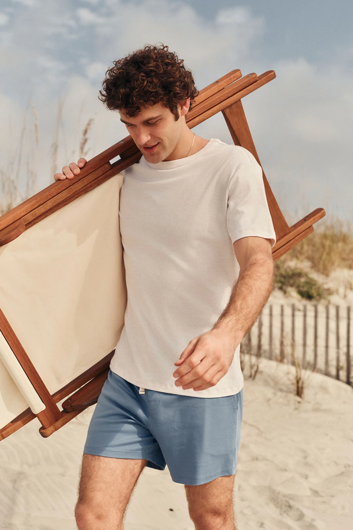 Men's Pima Sleep Shorts Set in Mystic Blue - Image 3