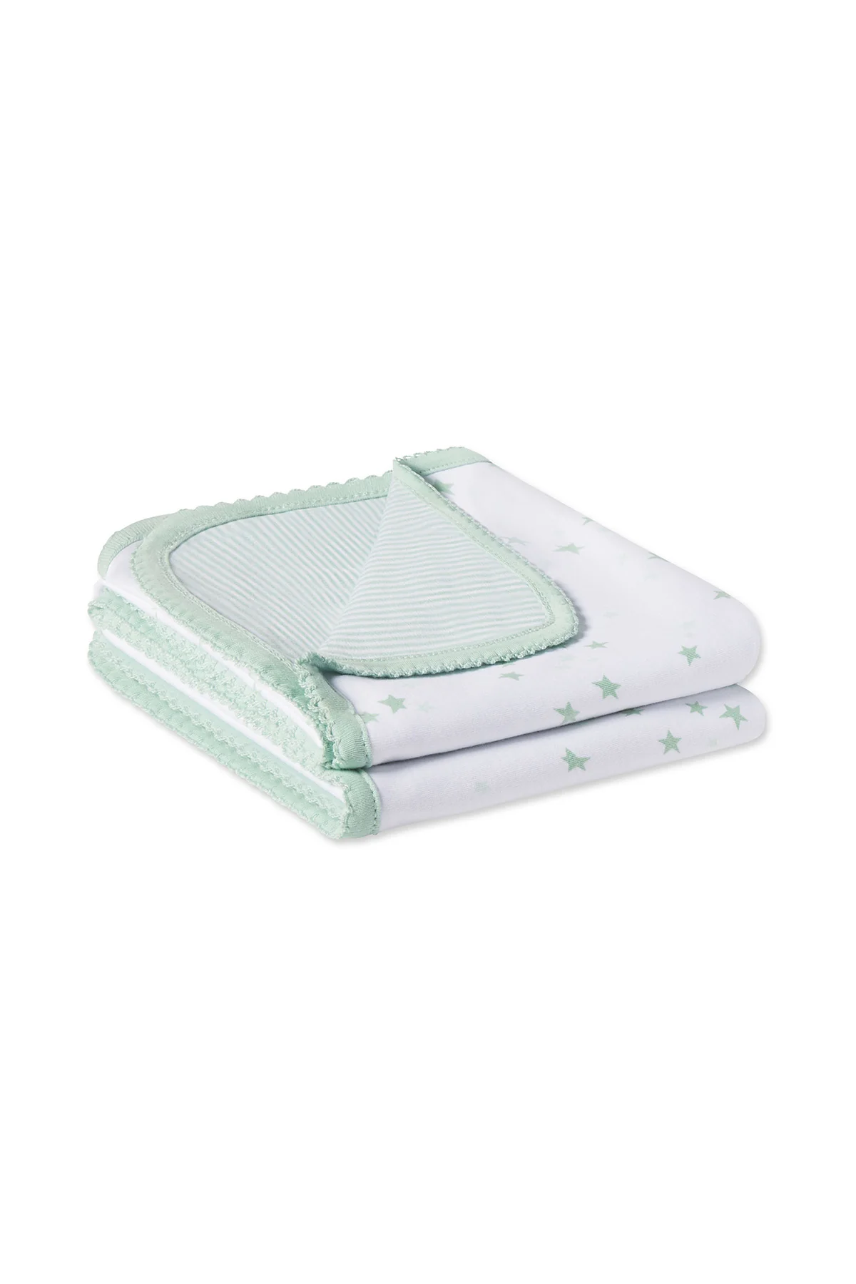Reversible Baby Blanket in Parisian Green Multi