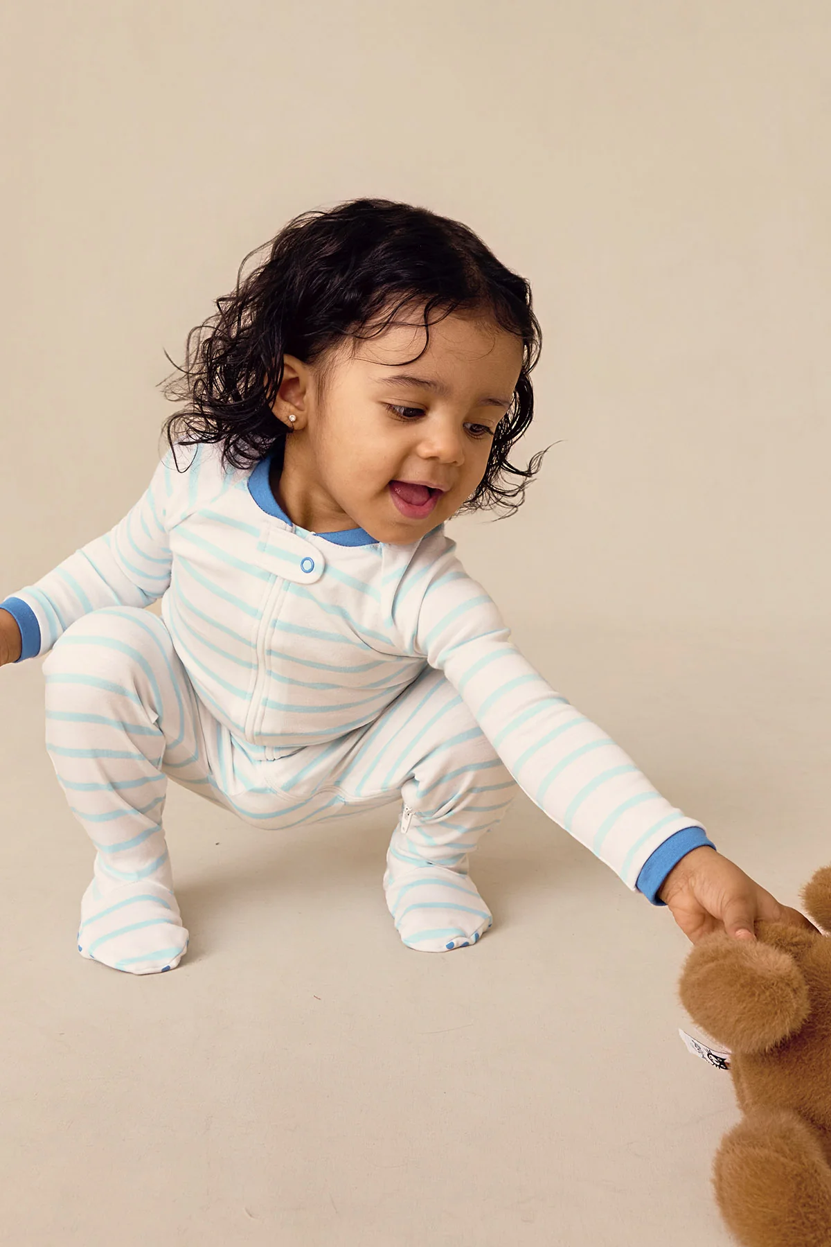 Baby Sleeper in Salt Spray Anchor Stripe - Image 3