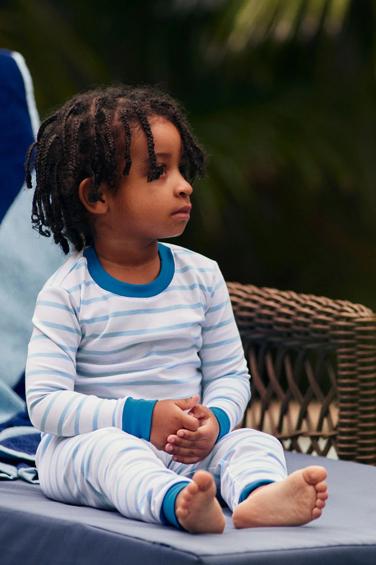 Kids Long-Long Set in Salt Spray Anchor Stripe - Image 3