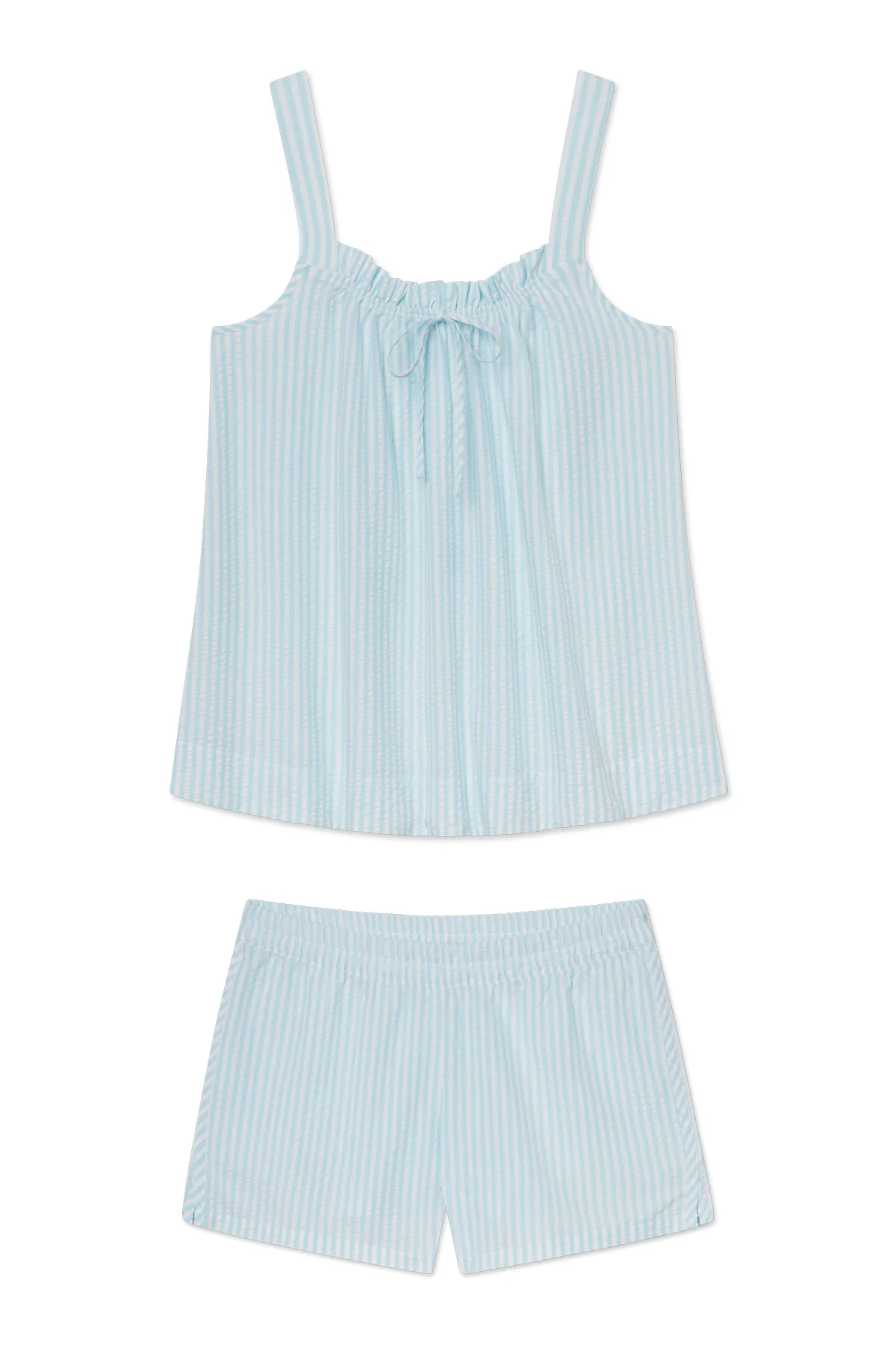 Alice Shorts Set in Salt Spray Seersucker