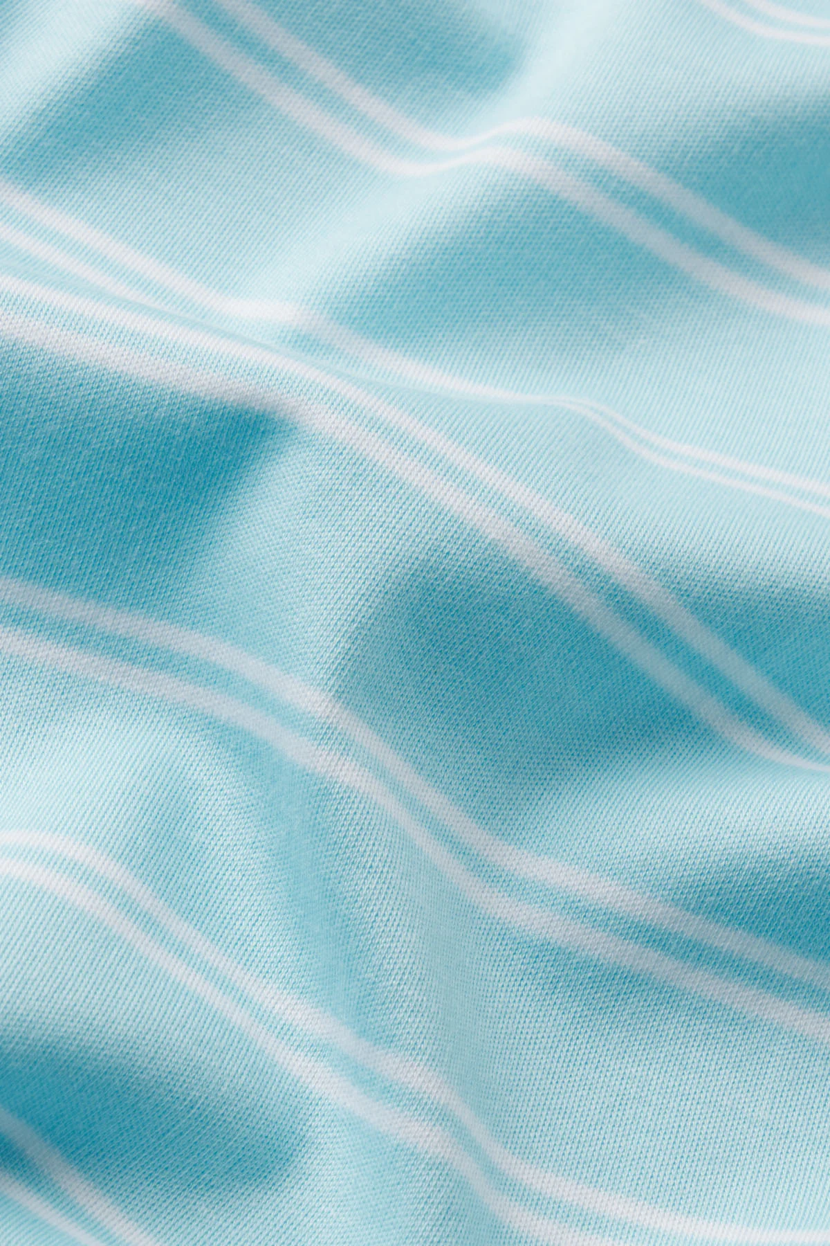 Pima Ruffle Nightgown in Salt Spray Tidal Stripe - Image 5