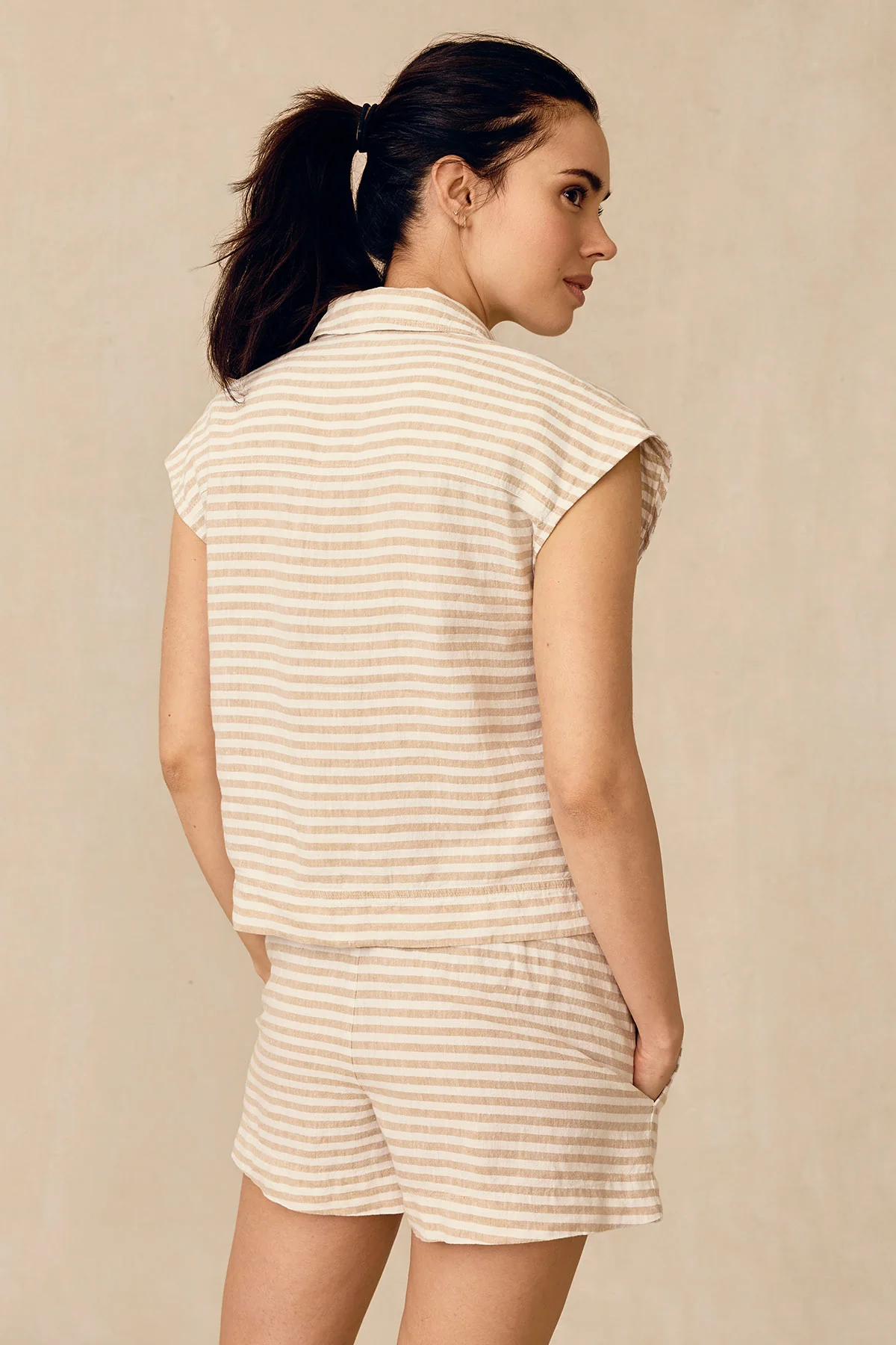 Cruise Short Set in Sandstone Amalfi Stripe - Image 3
