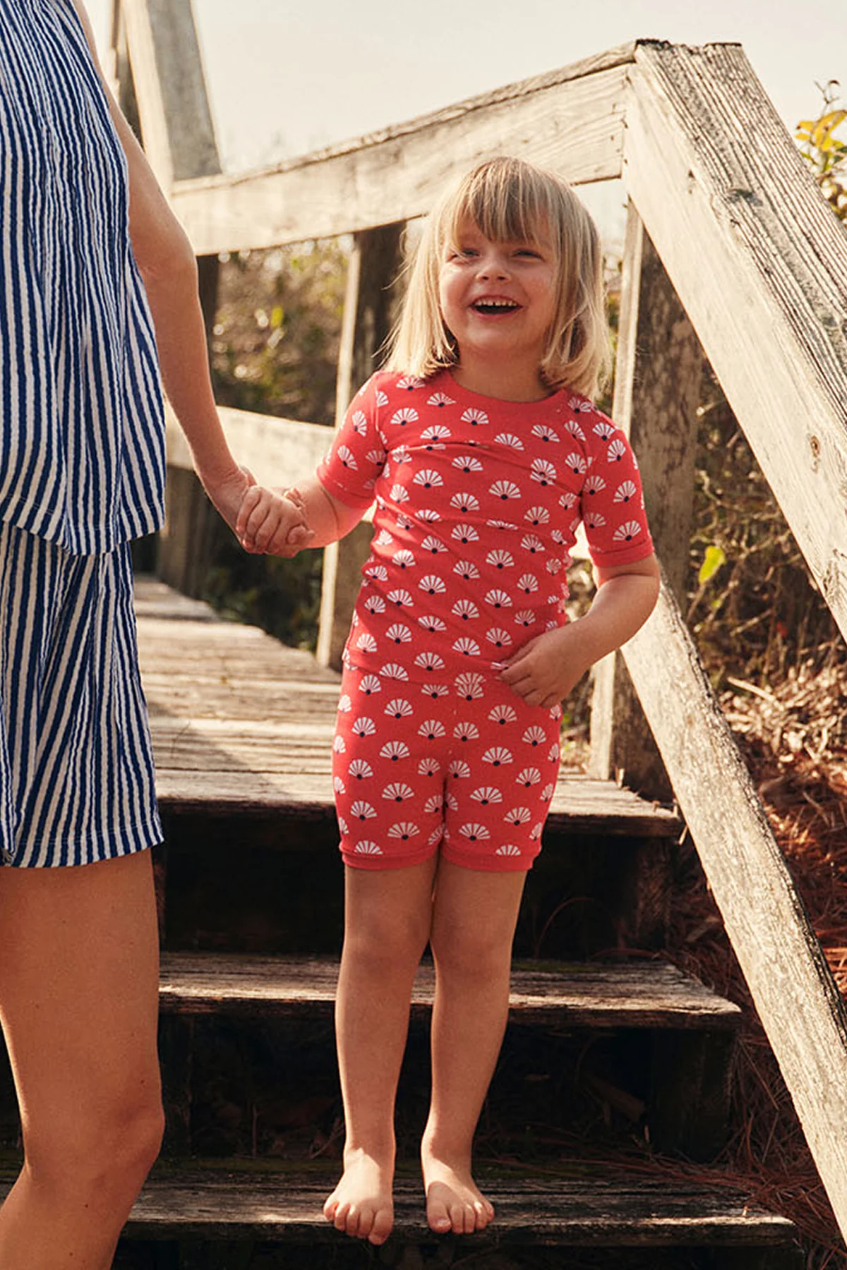 Kids Shorts Set in Tart Scallop Shell - Image 3