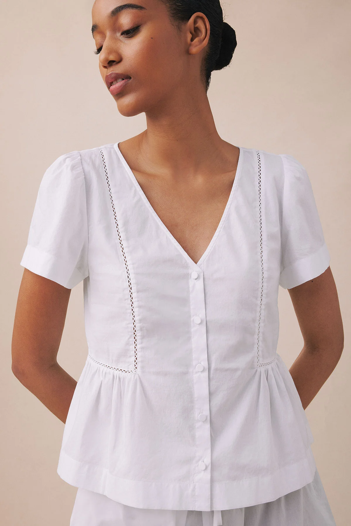 Celeste Shorts Set in White - Image 3