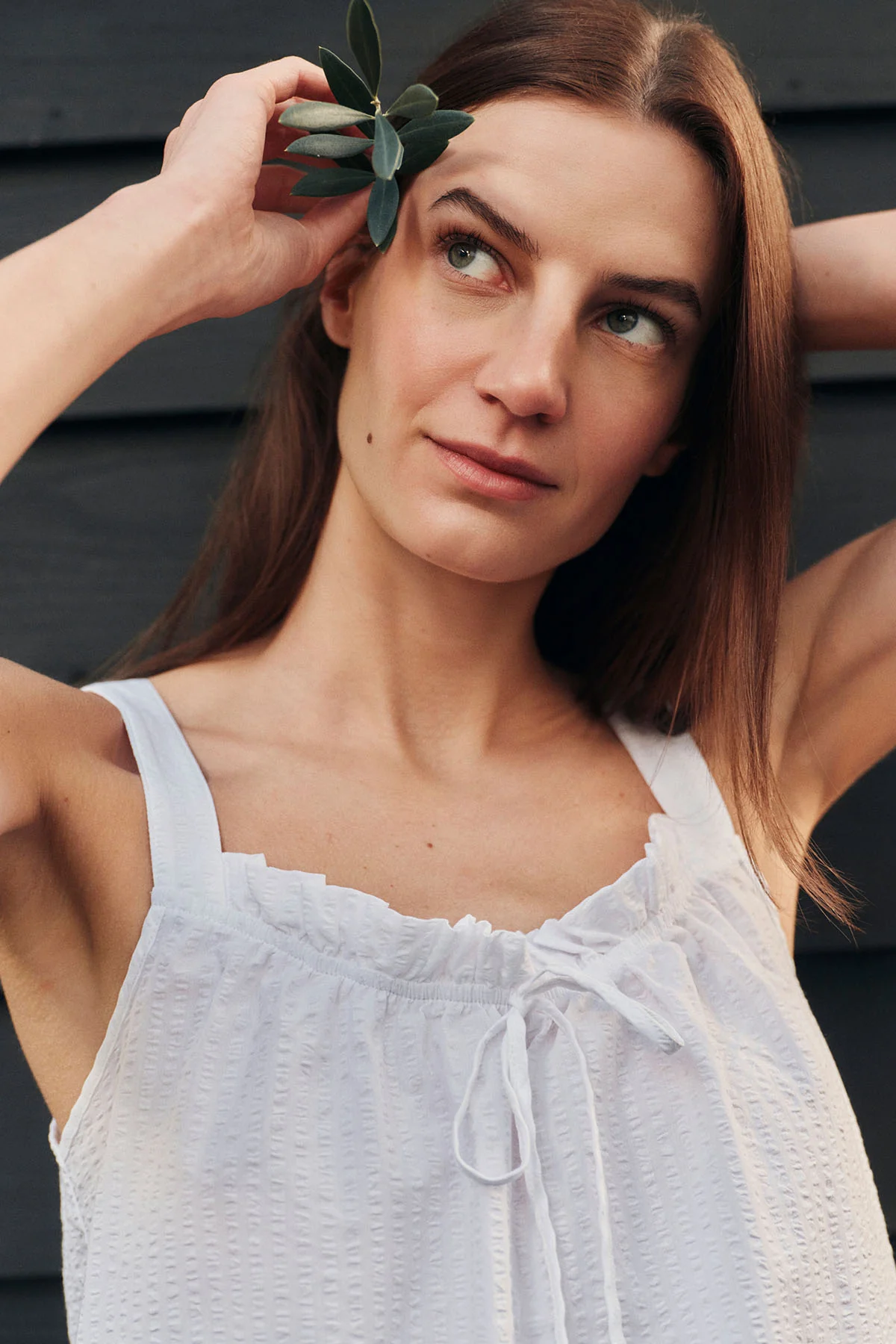 Alice Shorts Set in White Seersucker - Image 4