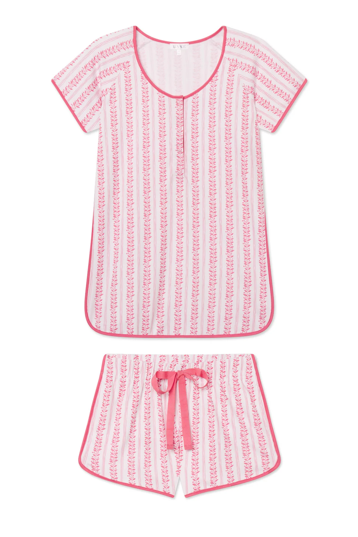 Pima Maternity Shorts Set in Winterberry Jasmine Vine