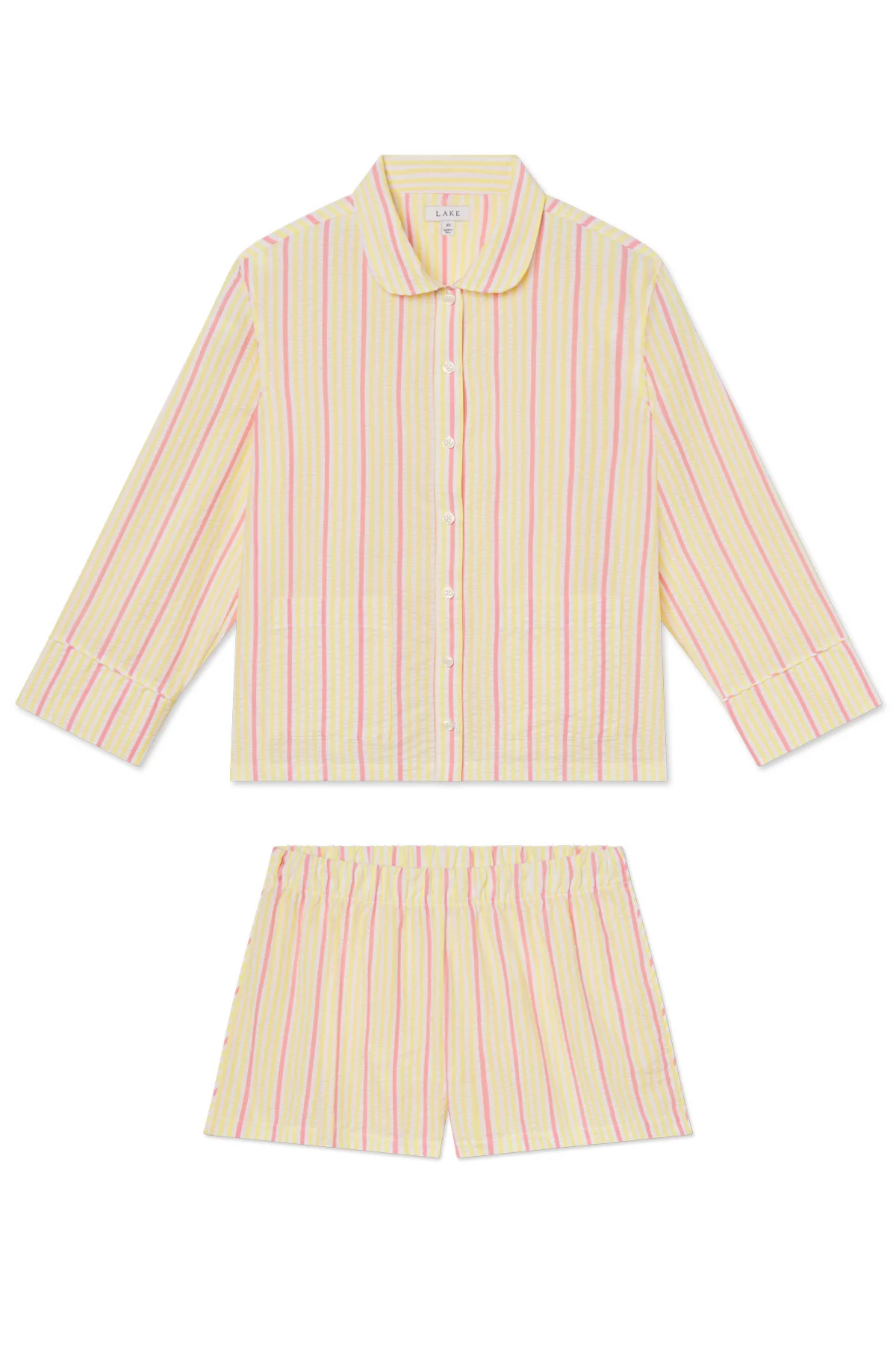 Georgie Pocket Shorts Set in Zest Coastline Seersucker